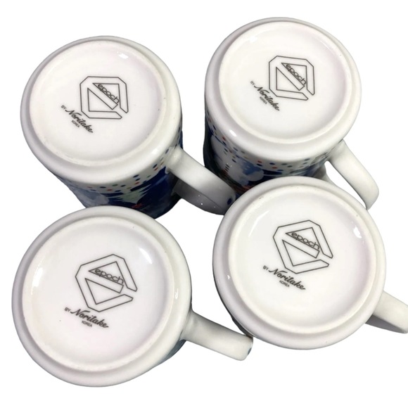 Set of 4 Noritake Epoch Mr Snowman Christmas Winter Holiday Mugs Coffee Cups - Picture 15 of 16